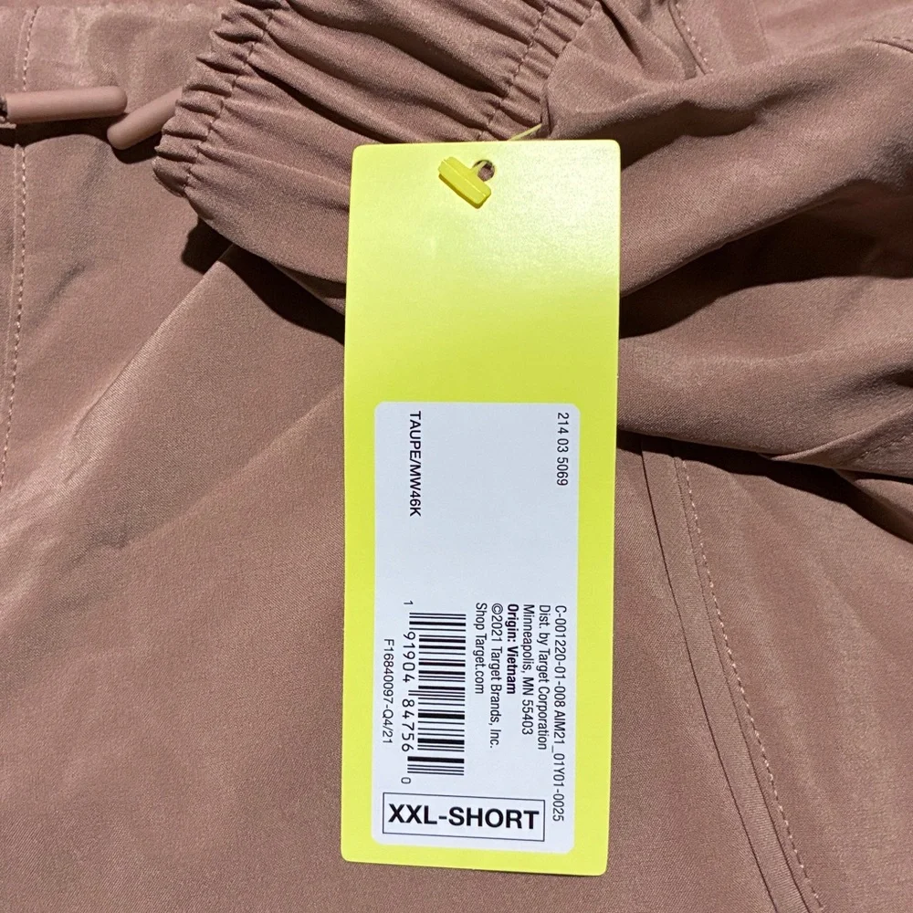 New! Women's All in Motion Tapered Stretch Woven Workout Pants Taupe XXL - Picture 7 of 10